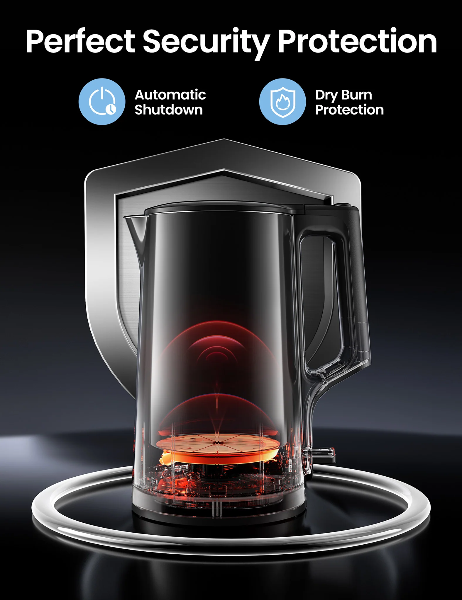 1.7L Double Wall Electric Tea Kettle - Image 6