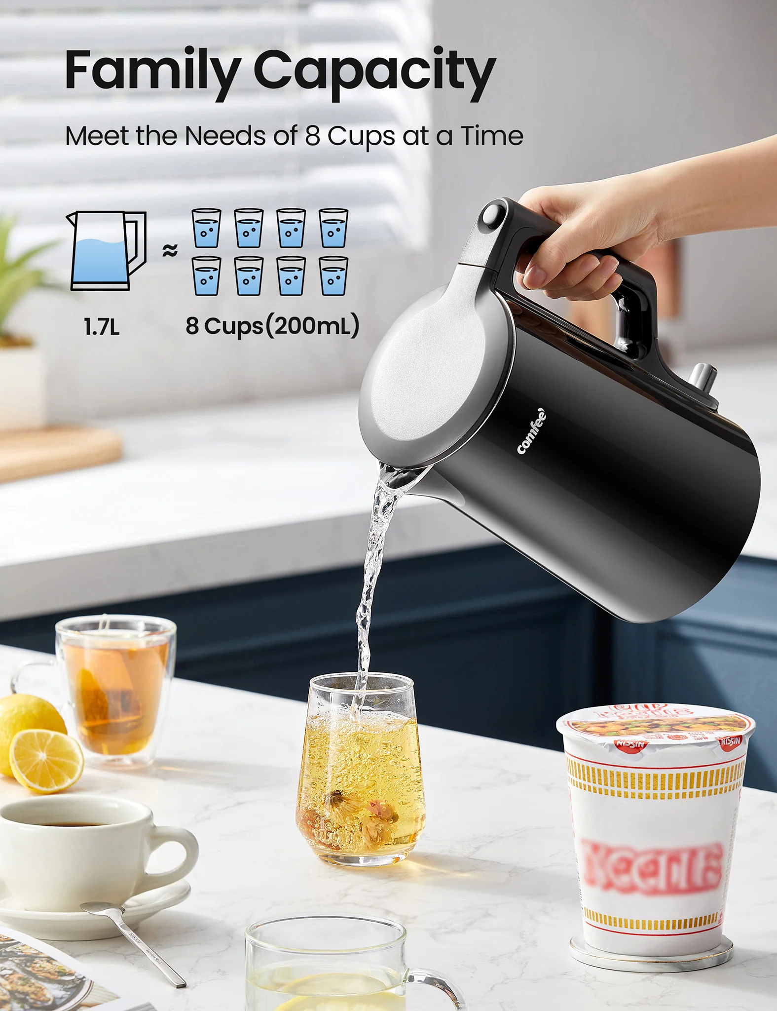1.7L Double Wall Electric Tea Kettle - Image 7