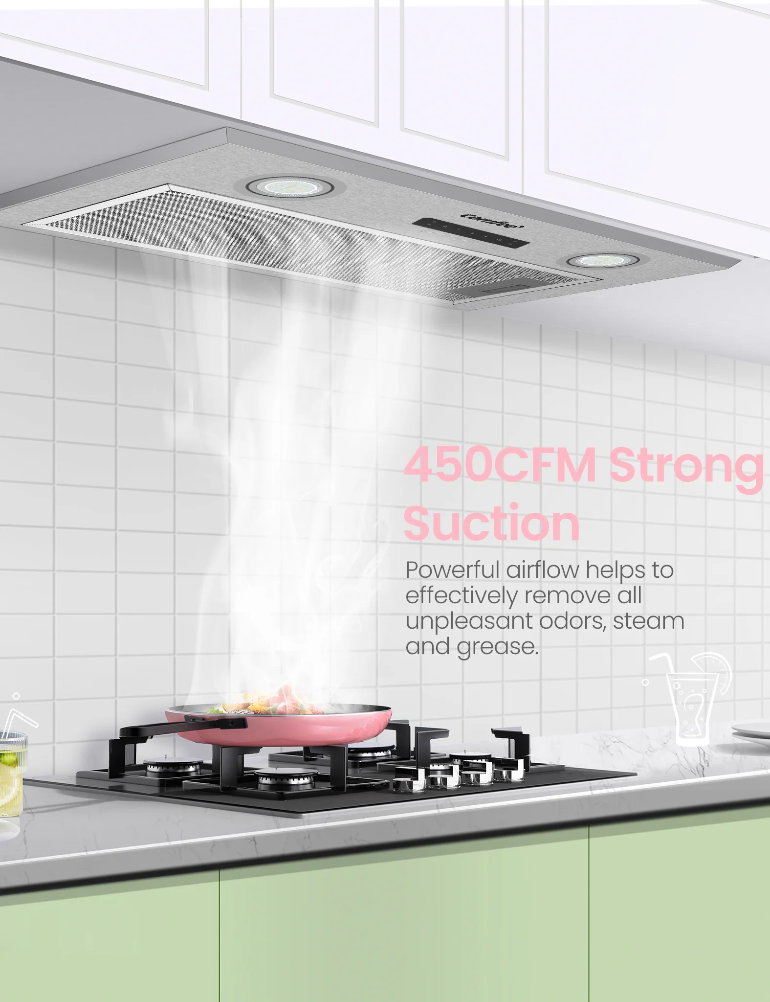 30" Gesture Control Insert Vent Hood - Image 3
