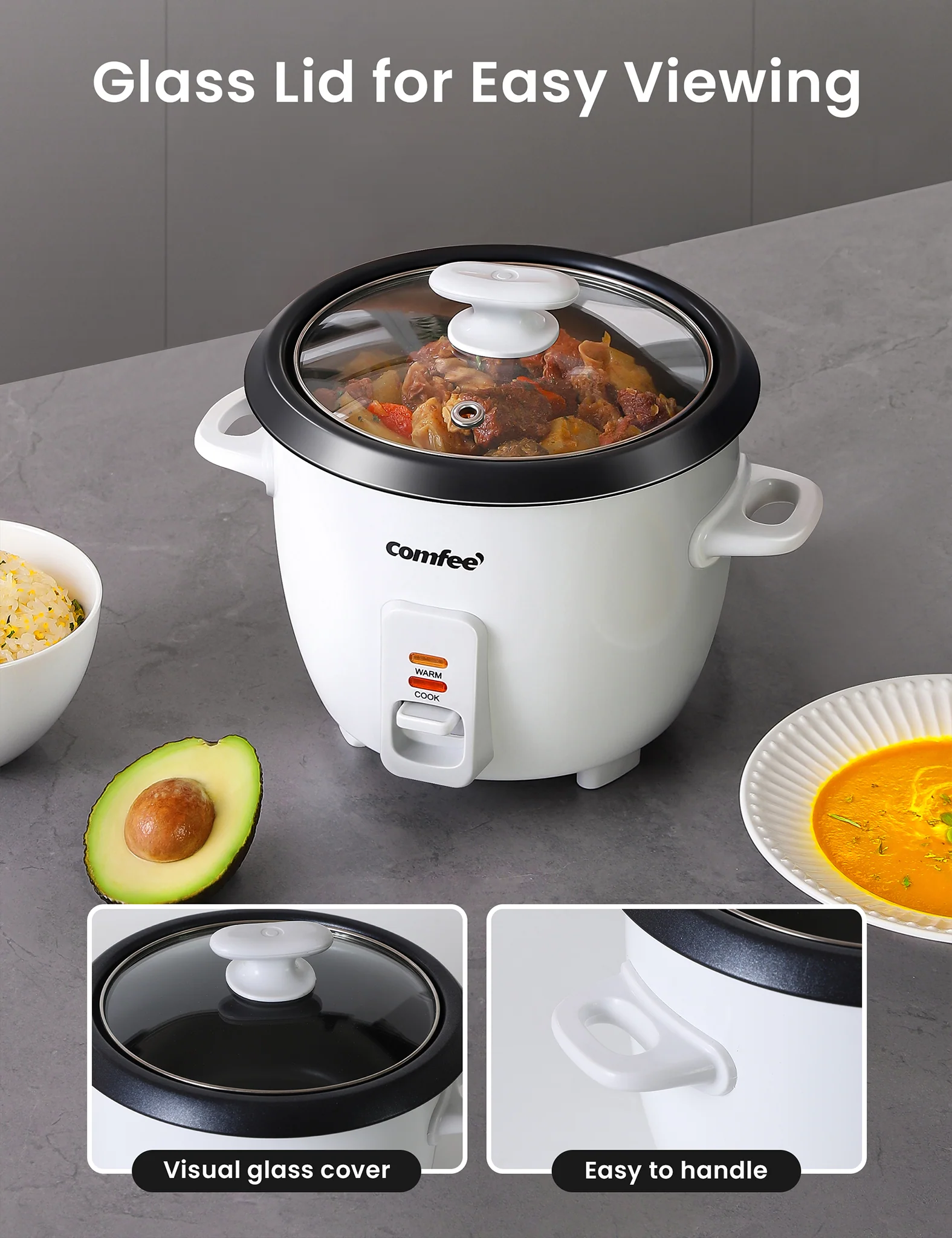 6 Cups Cooked Mini Rice Cooker - Image 6