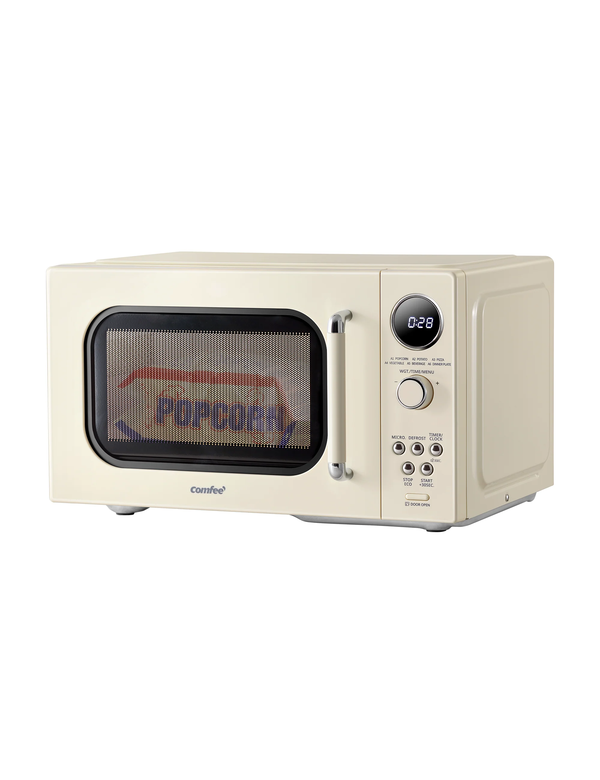 0.9 Cu.ft Retro Microwave Oven - Apricot - Image 9