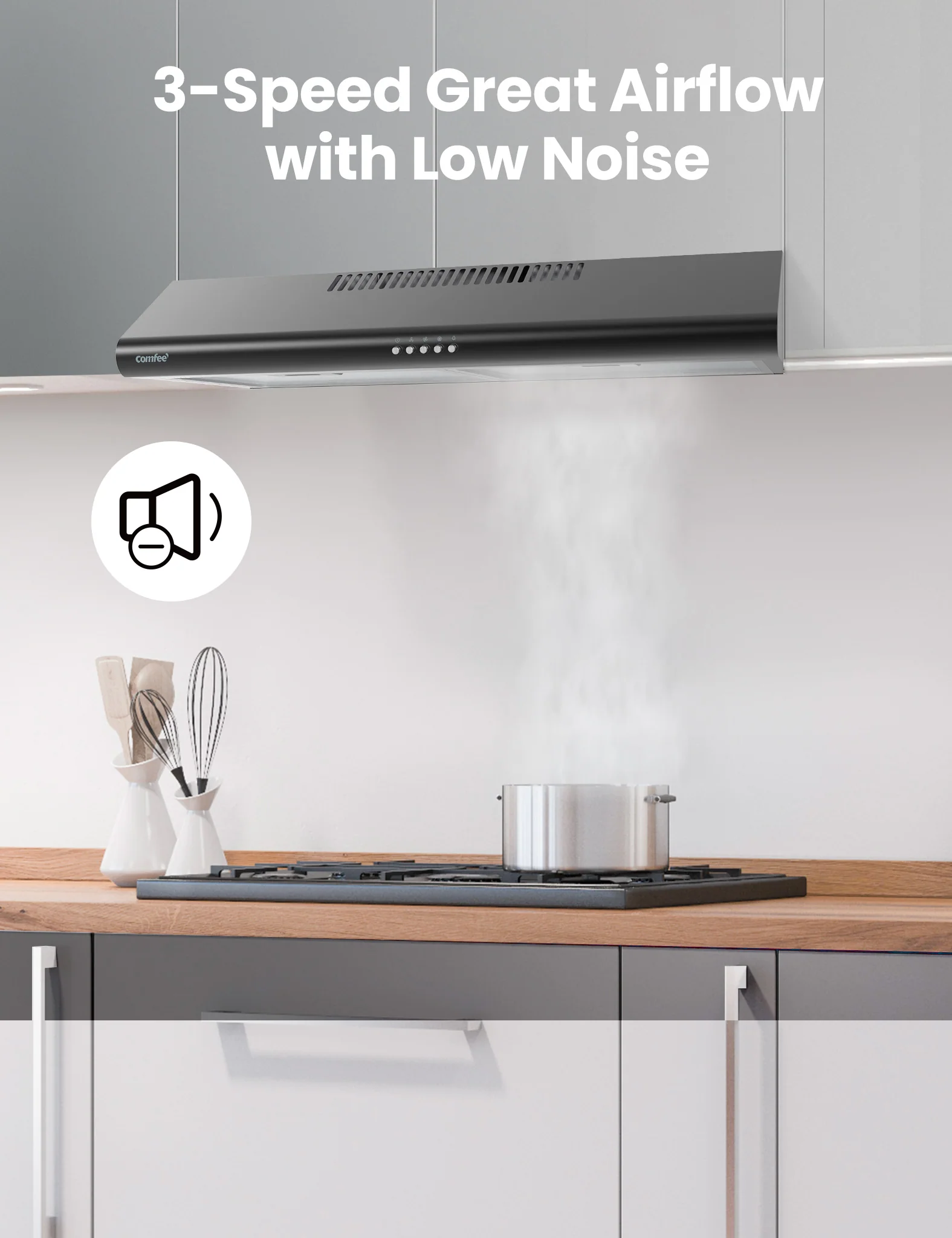 30" Dual Under Cabinet Range Hood - Image 3