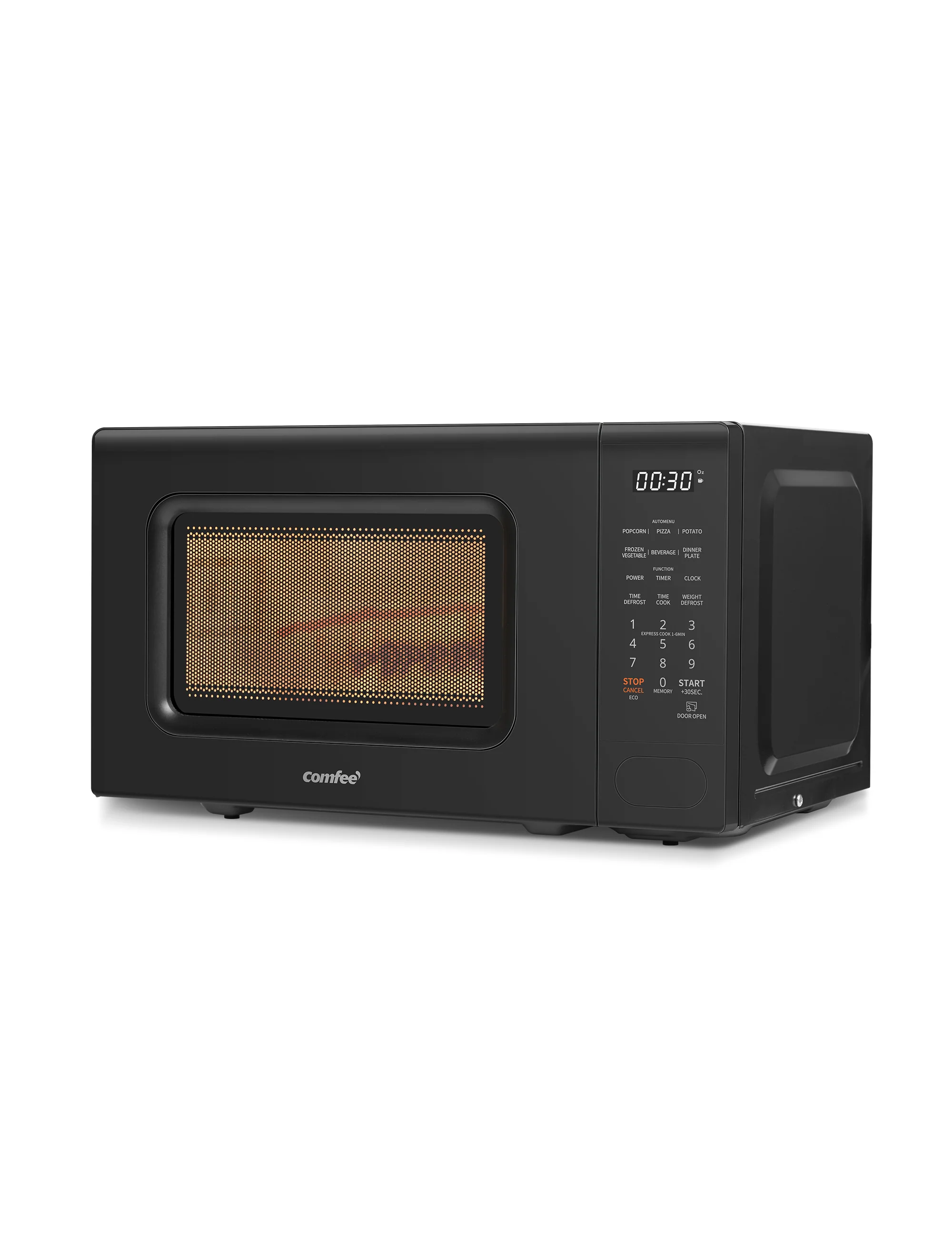 0.7 Cu.ft Retro Countertop Microwave - Black - Image 8