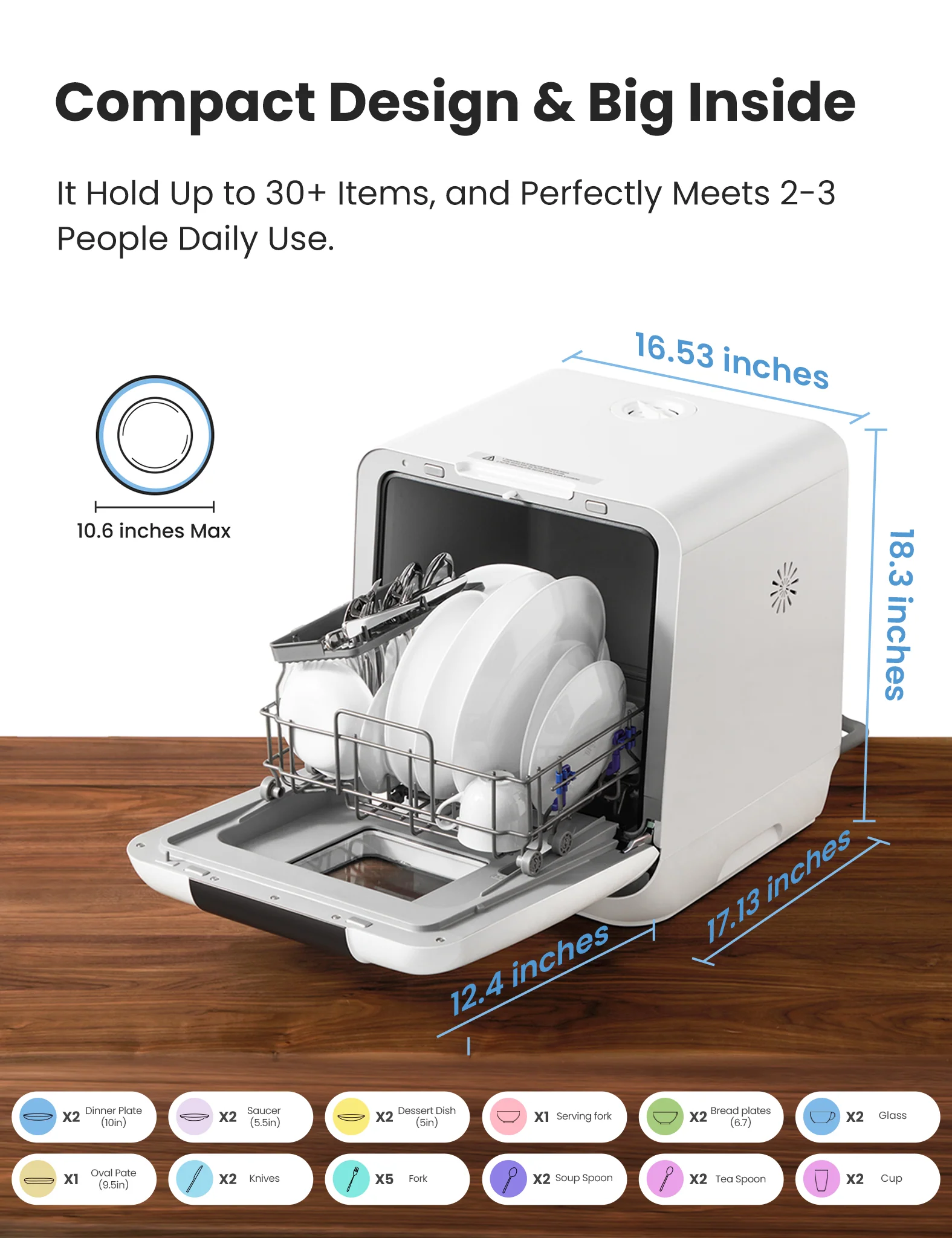 6L Countertop Dishwasher - Image 3