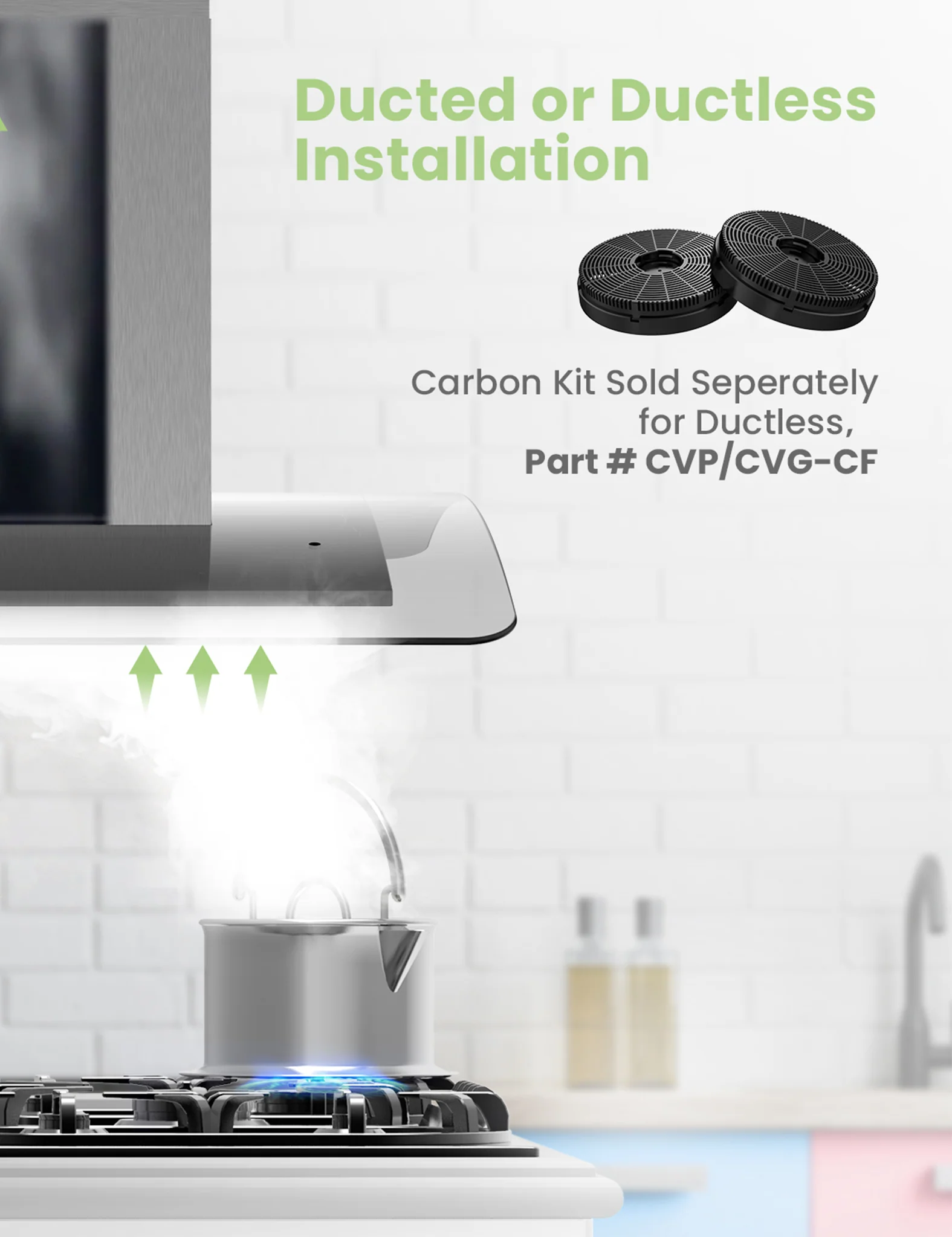 30" Curved Glass Range Hood - Image 4