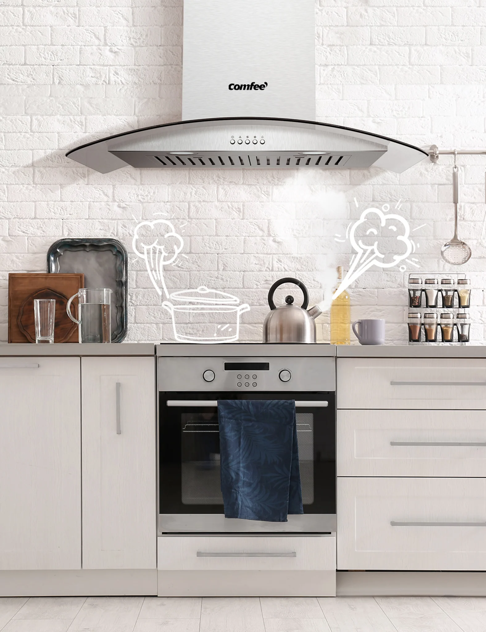 30" Curved Glass Range Hood - Image 7