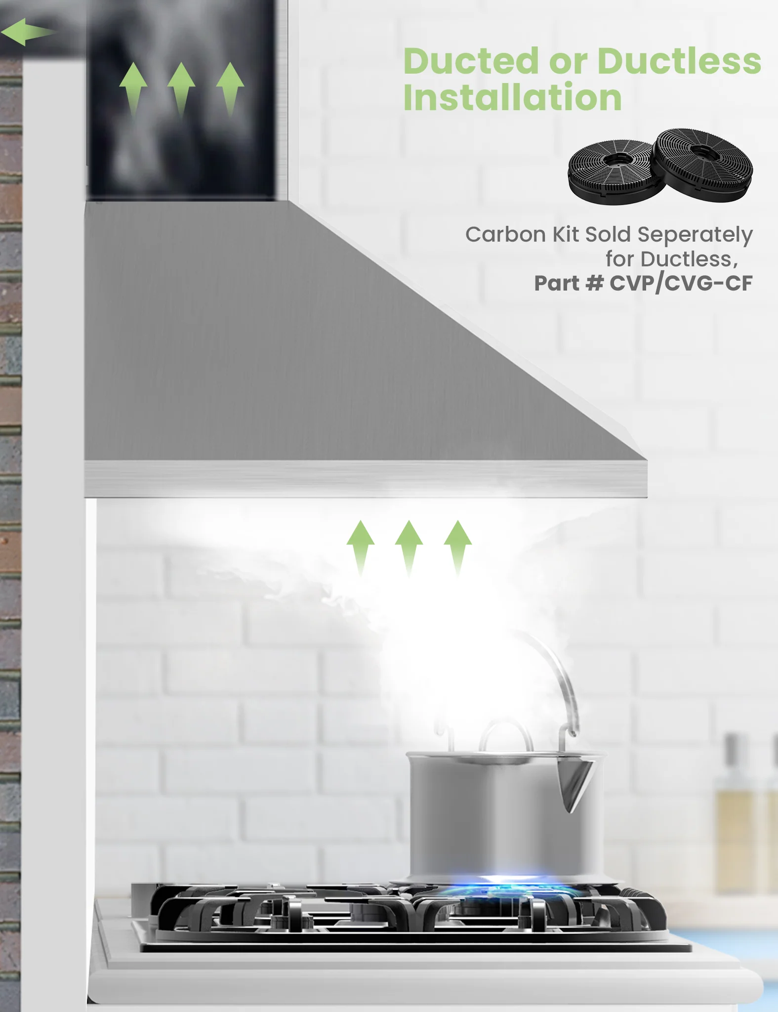 30" Ducted Pyramid Range Hood - Image 4