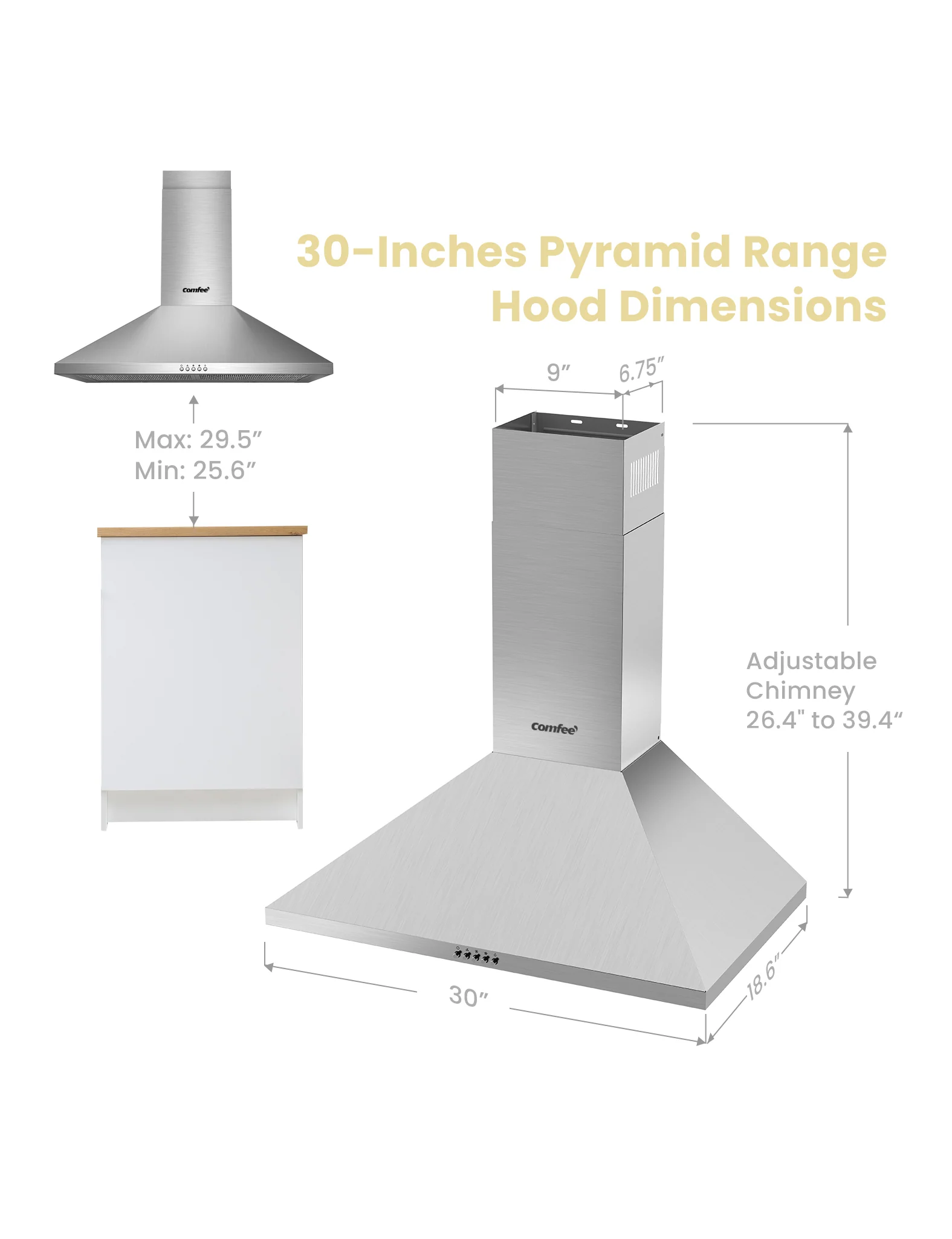 30" Ducted Pyramid Range Hood - Image 8