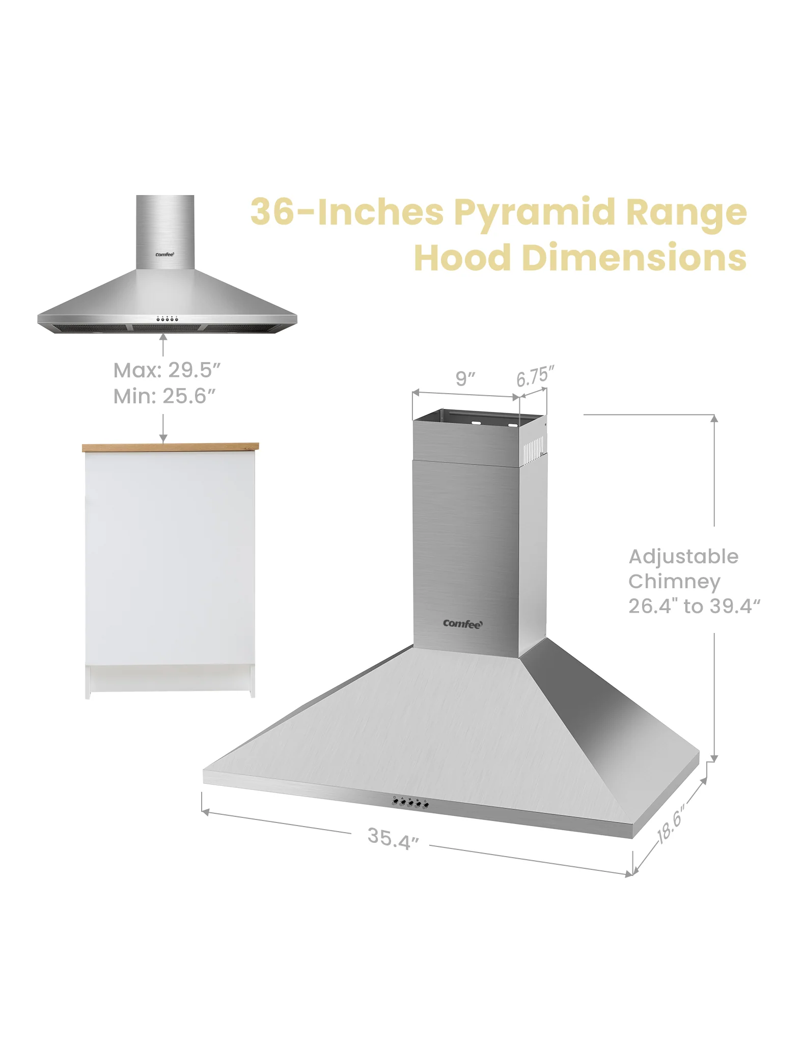 36" Ducted Pyramid Range Hood - Image 8