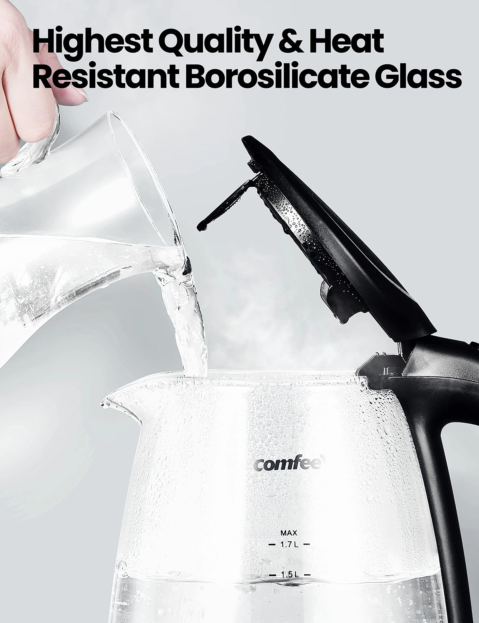 1.7L Glass Electric Kettle - Image 3