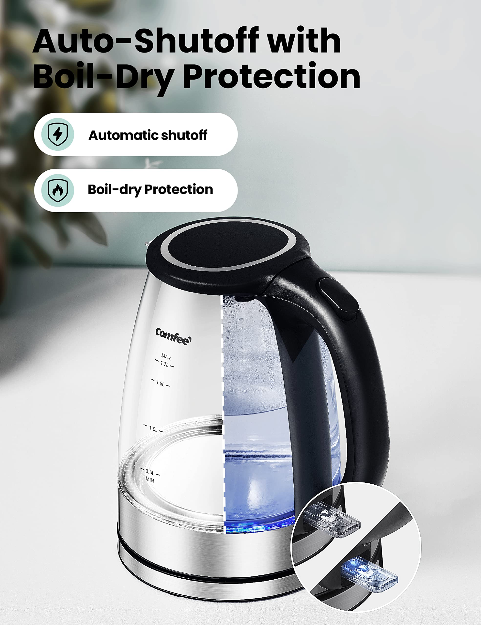 1.7L Glass Electric Kettle - Image 5