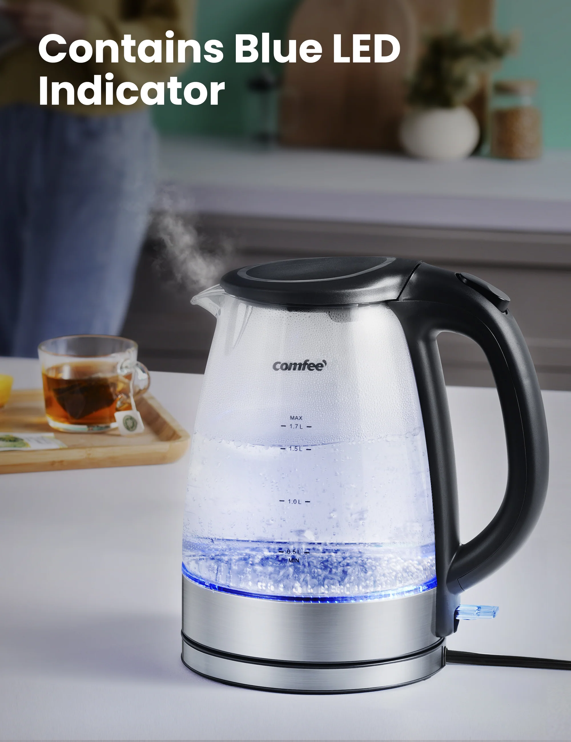 1.7L Glass Electric Kettle - Image 7