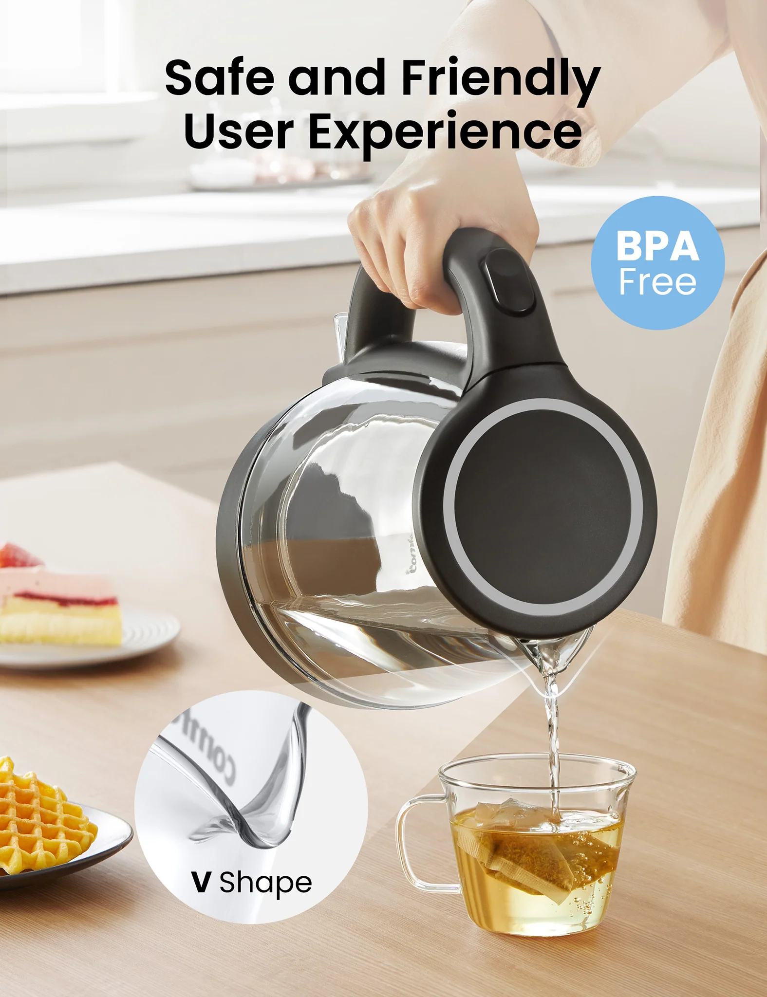 1.7L Glass Electric Tea Kettle - Image 6