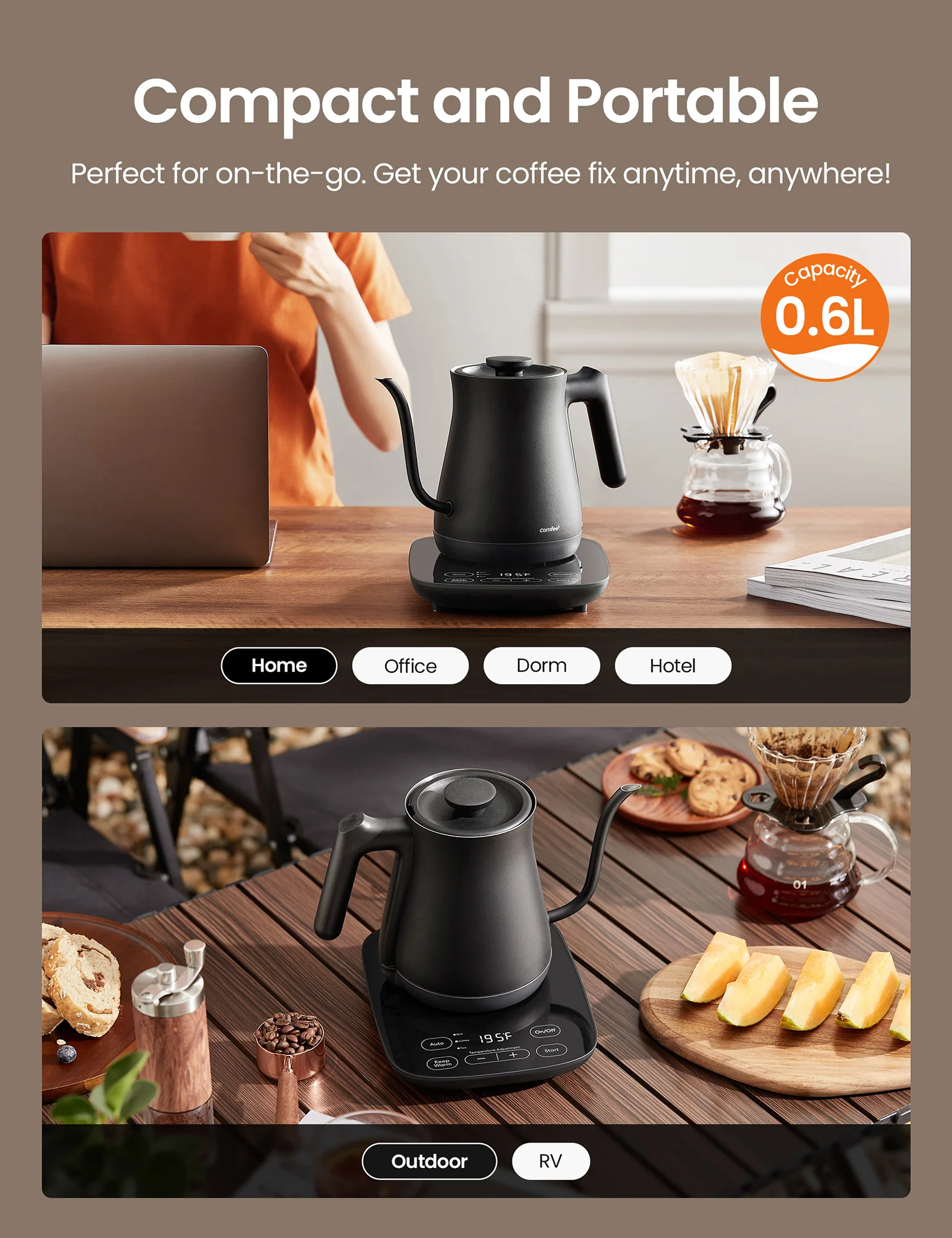 0.6L Gooseneck Electric Kettle - Image 4