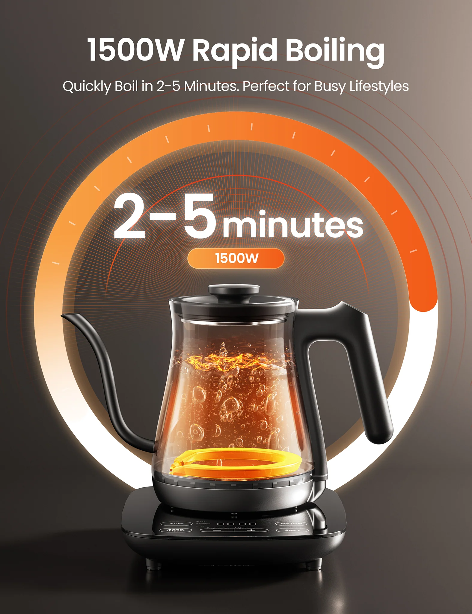 0.6L Gooseneck Electric Kettle - Image 5