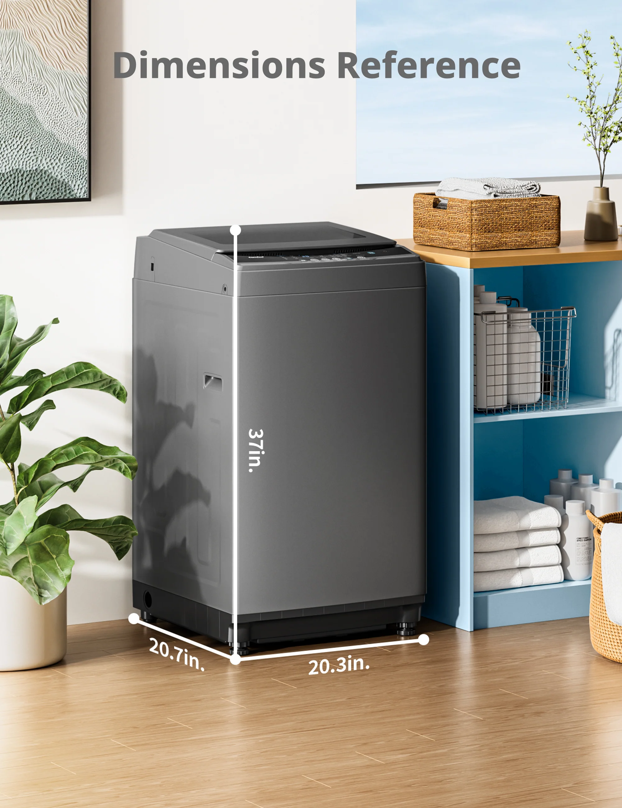 1.6 Cu.ft Portable Washing Machine - Grey - Image 7
