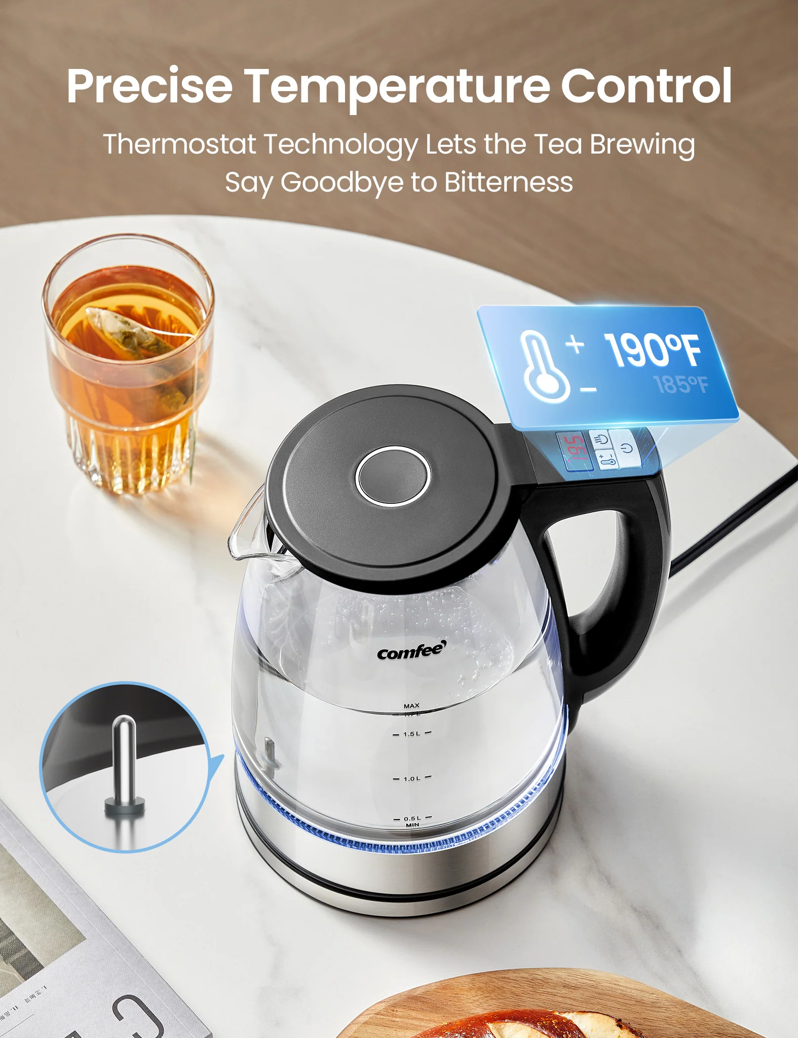 Quick Boiling Glass Electric Kettle - Image 4