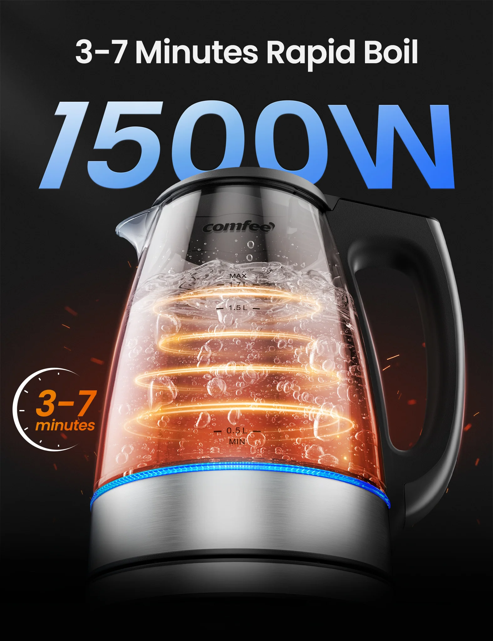 Quick Boiling Glass Electric Kettle - Image 5