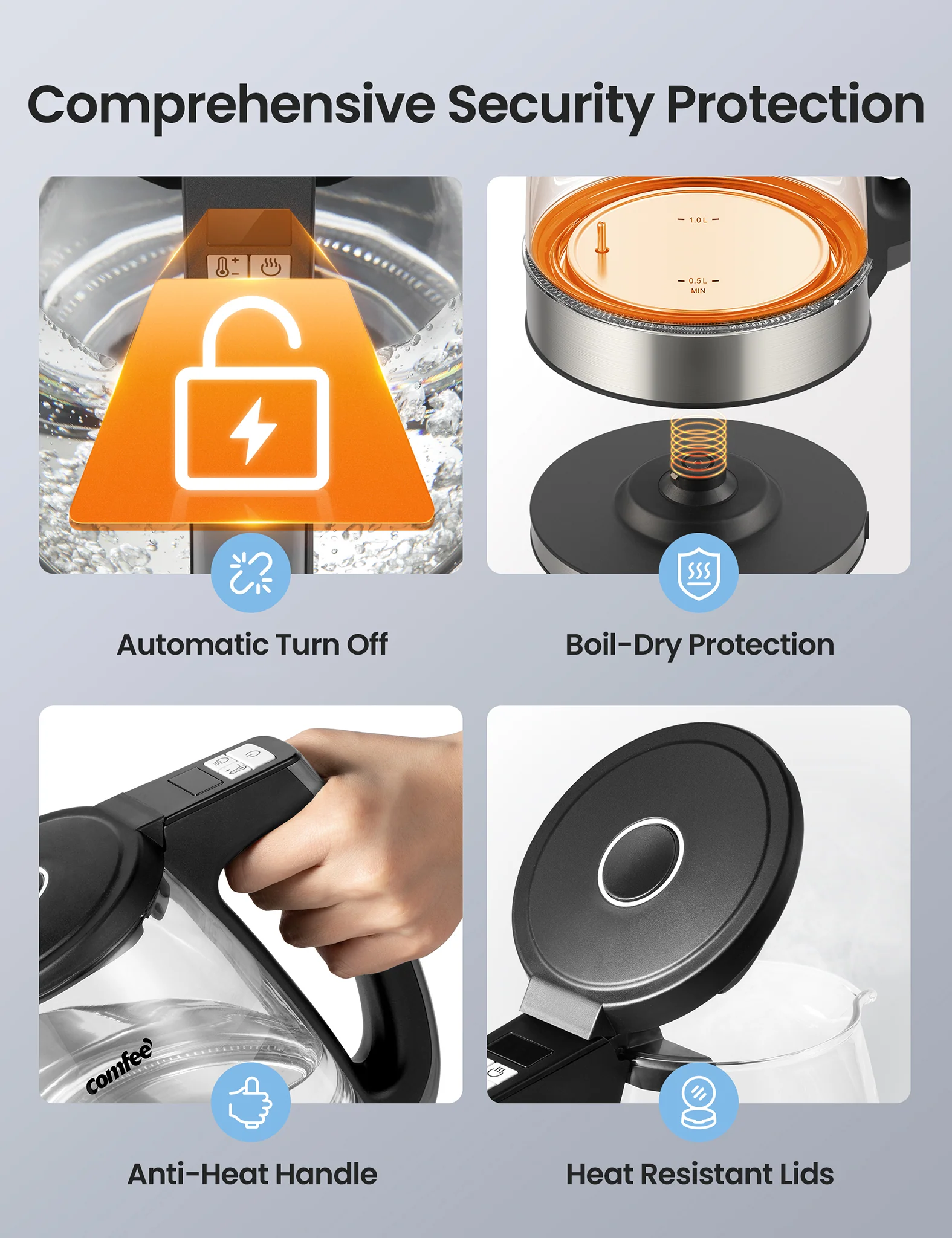 Quick Boiling Glass Electric Kettle - Image 9