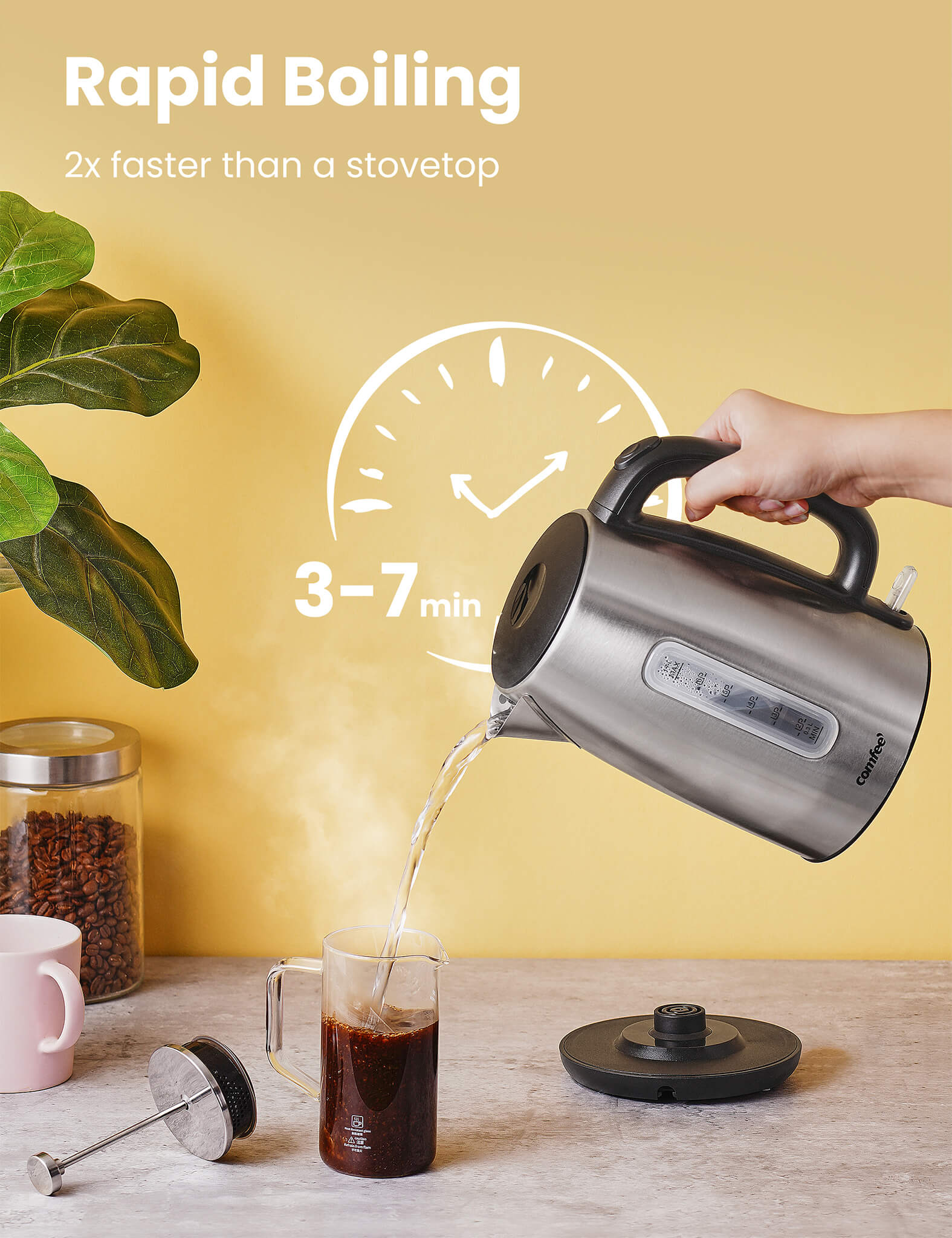 1.7L Stainless Steel Electric Kettle - Image 5