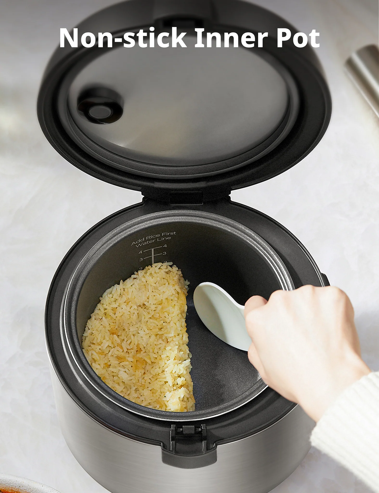 2 Qt Stainless Steel Rice Cooker - Image 5