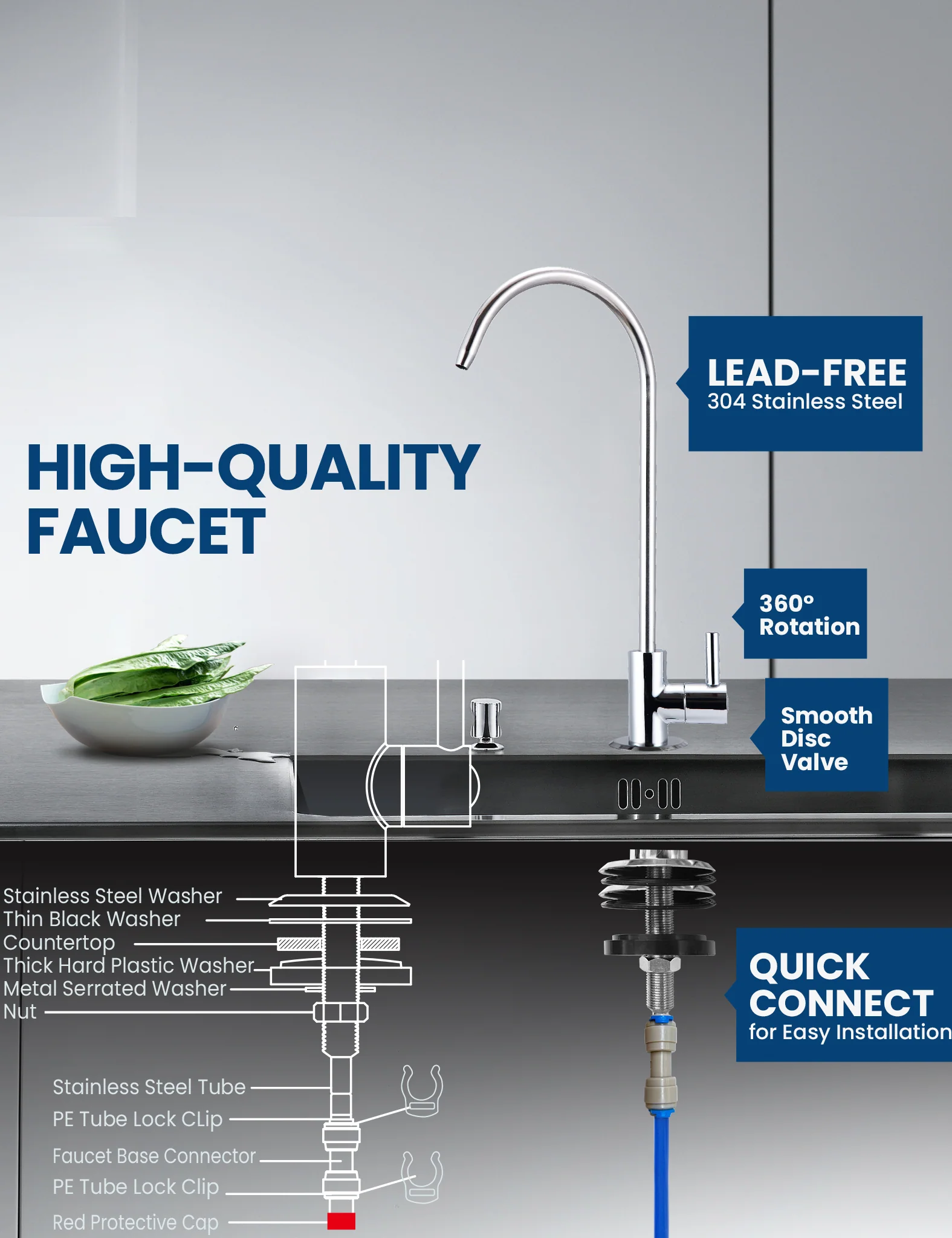 5-Stage Reverse Osmosis Drinking Water Filter System - Image 7