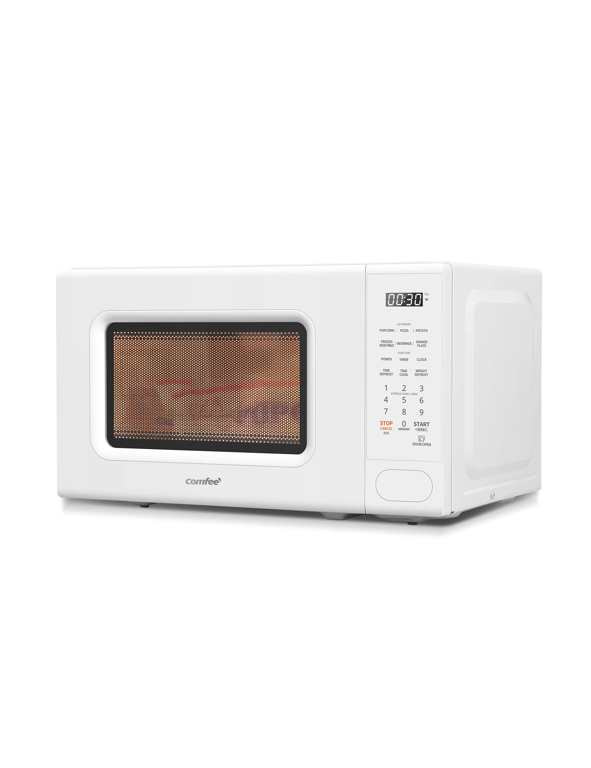 0.7 Cu.ft Retro Countertop Microwave - White - Image 8